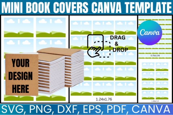 Download Mini Book Covers Canva Editable Template - Book covers Collection