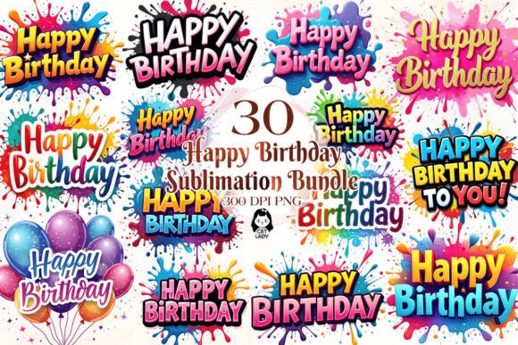 Download Happy Birthday Sublimation Bundle - Birthday Collection