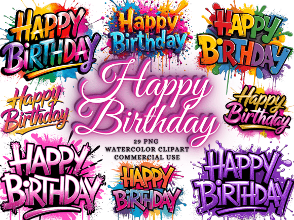 Download Happy Birthday Png Bundle Sublimation - Birthday Collection