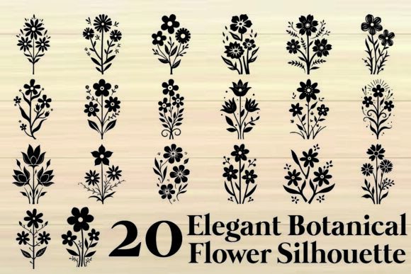 Download Legant Botanical Flower Silhouette - Legant Collection
