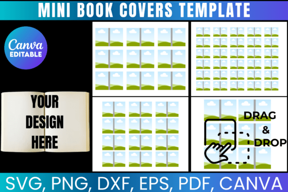 Download Mini Book Covers Canva Template - Book covers Collection
