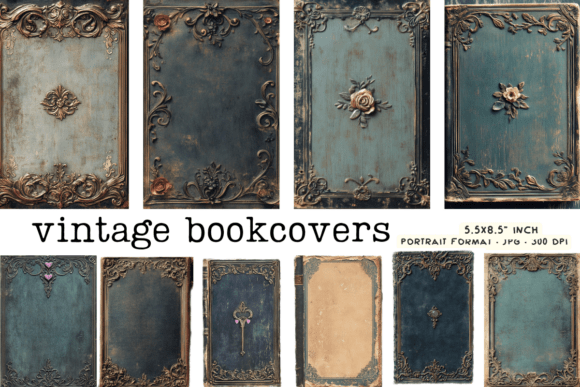 Download Vintage Book Covers Ornate Style - Book covers Collection