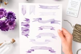Download Purple Watercolor Banners and Header Clipart Graphics - Graphic Collection