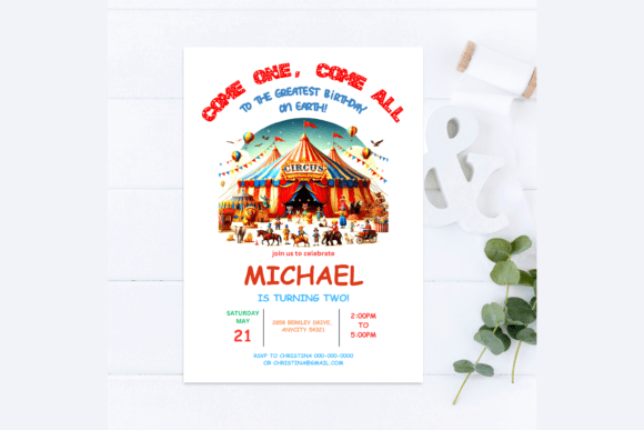 Download Carnival/Circus Birthday Invitations - Birthday Collection