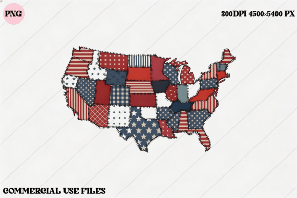 Download USA Patchwork Flag Map Graphic Design - Graphic Collection