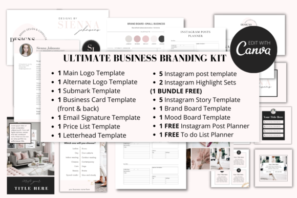 Download Complete Business Branding Kit for Canva - Complete Collection