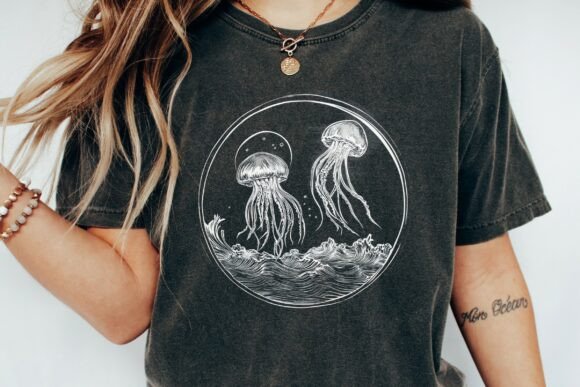 Download Jellyfish Ocean Waves Graphic Design Png - Graphic Collection